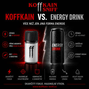 Rozdiel medzi KOffKAINom a energy drinkom